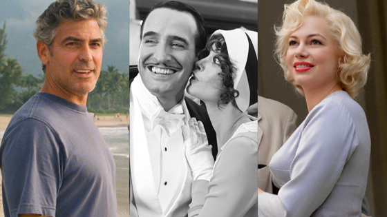 The Descendants,The Artist, My Week With Marilyn, The Descendants,The Artist, My Week With Marilyn,
